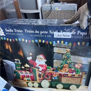 Festive Santa Train with LED Lights - Multicolor